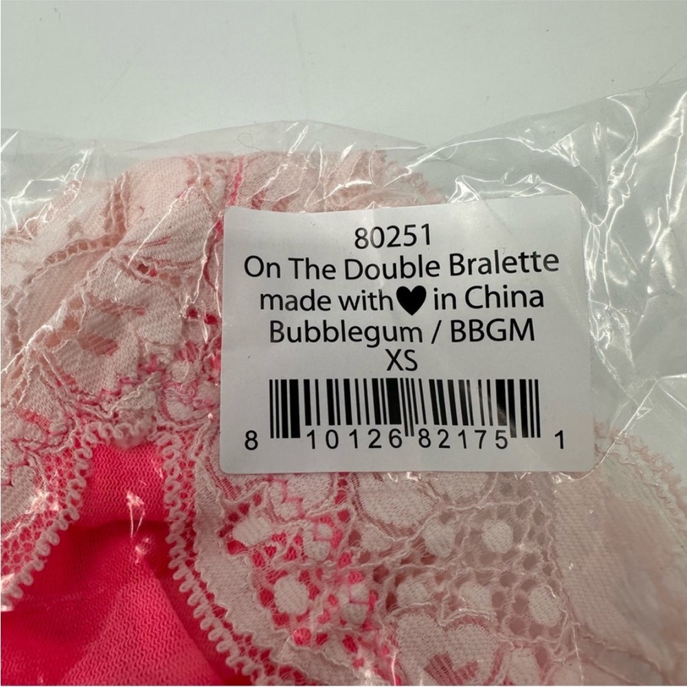 Free People x Hah On The Double Bralette Bubblegum Pink Neon XS New with Tags - Picture 6 of 13